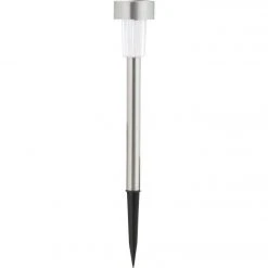 Outdoor Expressions Stainless Steel 2.10 Lumens Metal Mini Solar Path Light