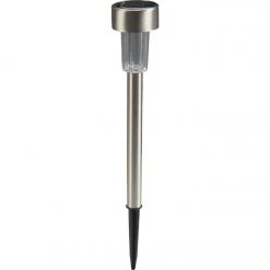 Outdoor Expressions Stainless Steel 2.10 Lumens Metal Mini Solar Path Light -furniture shop ItemImage 519715 q5wb3j 53qthk 5z3yao