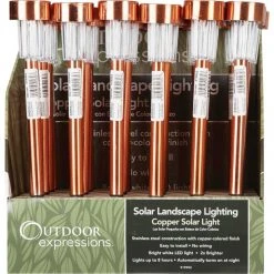 Outdoor Expressions Copper 2.10 Lumens Metal Mini Solar Path Light -furniture shop ItemImage 519952 q5wb43 bnnidc ghea1a