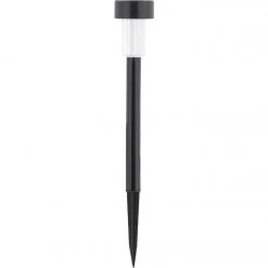 Outdoor Expressions Black 2.10 Lumens Metal Mini Solar Path Light