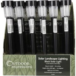 Outdoor Expressions Black 2.10 Lumens Metal Mini Solar Path Light -furniture shop ItemImage 519995 q5wb48 a8ncio 39yt9h