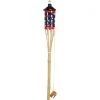 Outdoor Expressions 5 Ft. Natural Bamboo American Flag Patio Torch