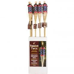 Outdoor Expressions 5 Ft. Natural Bamboo American Flag Patio Torch -furniture shop ItemImage 700485 q5wlvp 5mg4oo 6dlkg9