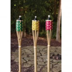 Outdoor Expressions 4 Ft. Assorted Color Bamboo Party Patio Torch -furniture shop ItemImage 753586 q5wwy2 6jewg8 c3bnl2