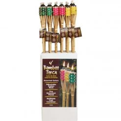 Outdoor Expressions 4 Ft. Assorted Color Bamboo Party Patio Torch -furniture shop ItemImage 753586 q5wwy3 5uwnnc c5nmb6