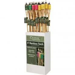 Outdoor Expressions 4 Ft. Assorted Color Bamboo Party Patio Torch -furniture shop ItemImage 753586 q5wwy6 9fmuo0 c0xigx