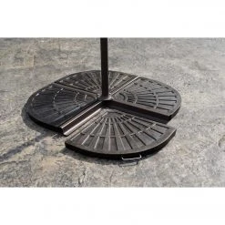Outdoor Expressions 19 In. Offset Bronze Resin Umbrella Base -furniture shop ItemImage 821772 q5xcsi filv8w 3l1v9x