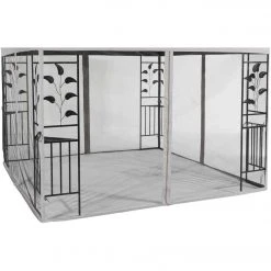 Outdoor Expressions 10 Ft. X 10 Ft. Gray Replacement Gazebo Netting