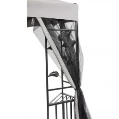 Outdoor Expressions 13 Ft. X 13 Ft. Gray & Black Steel Gazebo With Sides -furniture shop ItemImage 848813 4pmmv9p6hhh7b8mgjqnbx8w