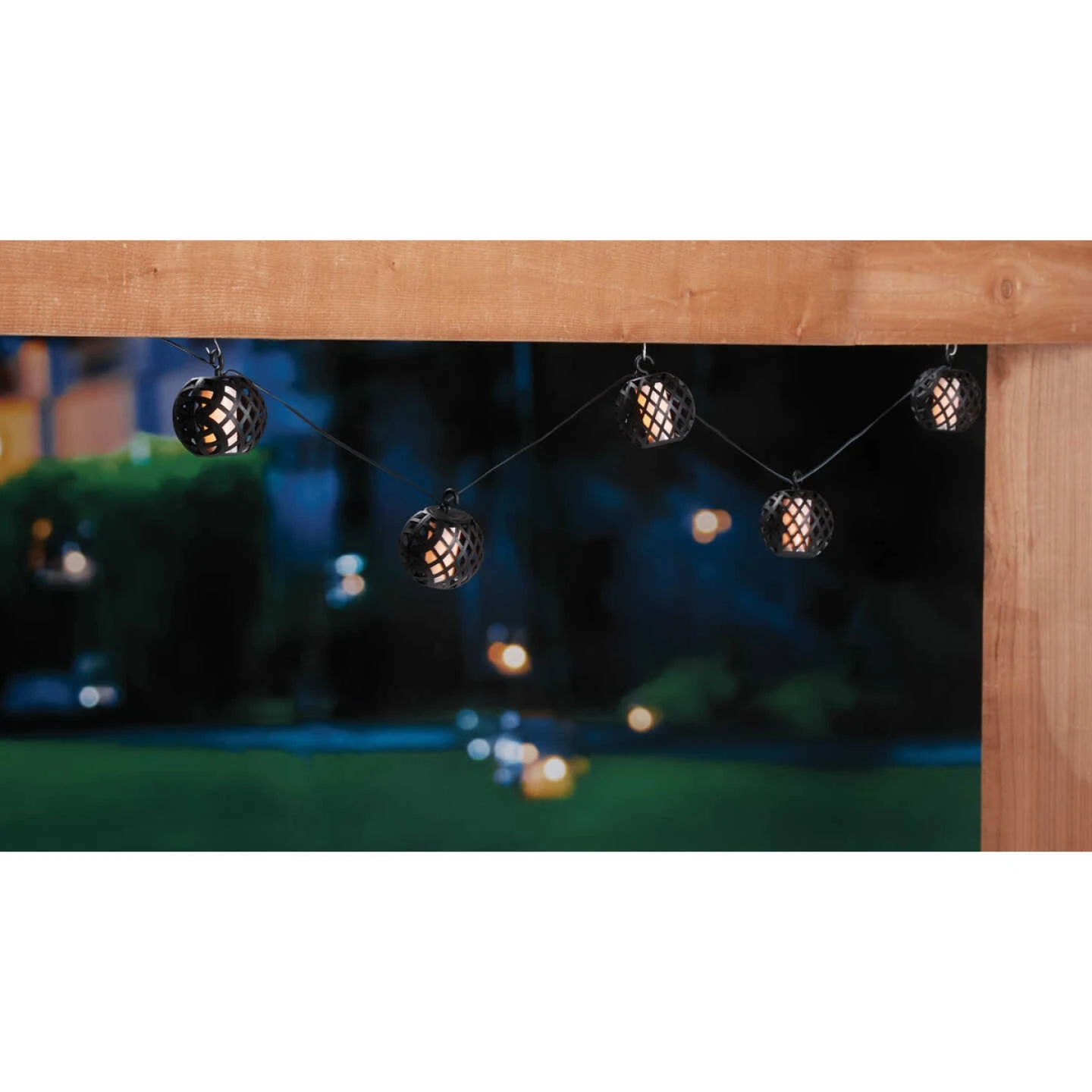 Outdoor Expressions 126 In. 5-Light Solar Flame String Light Set 2 Outdoor Expressions 126 In. 5-Light Solar Flame String Light Set - Image 2