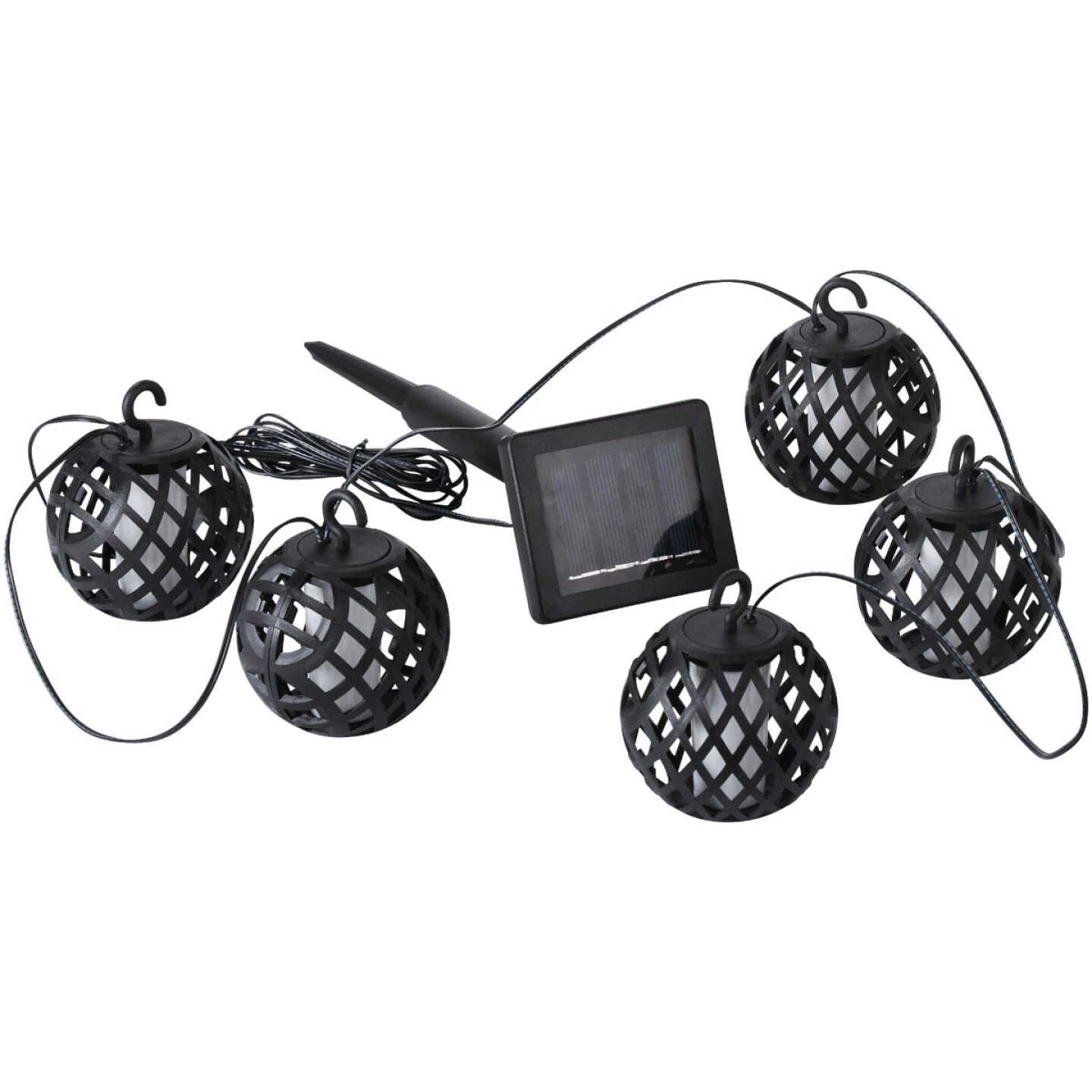 Outdoor Expressions 126 In. 5-Light Solar Flame String Light Set 1 Outdoor Expressions 126 In. 5-Light Solar Flame String Light Set